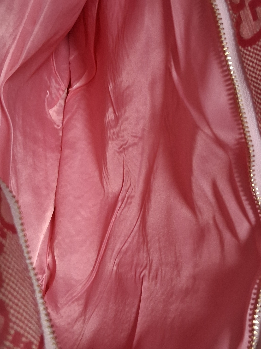 Embroidered Tote Lined/ With Pink Charm - Picture 6 of 7